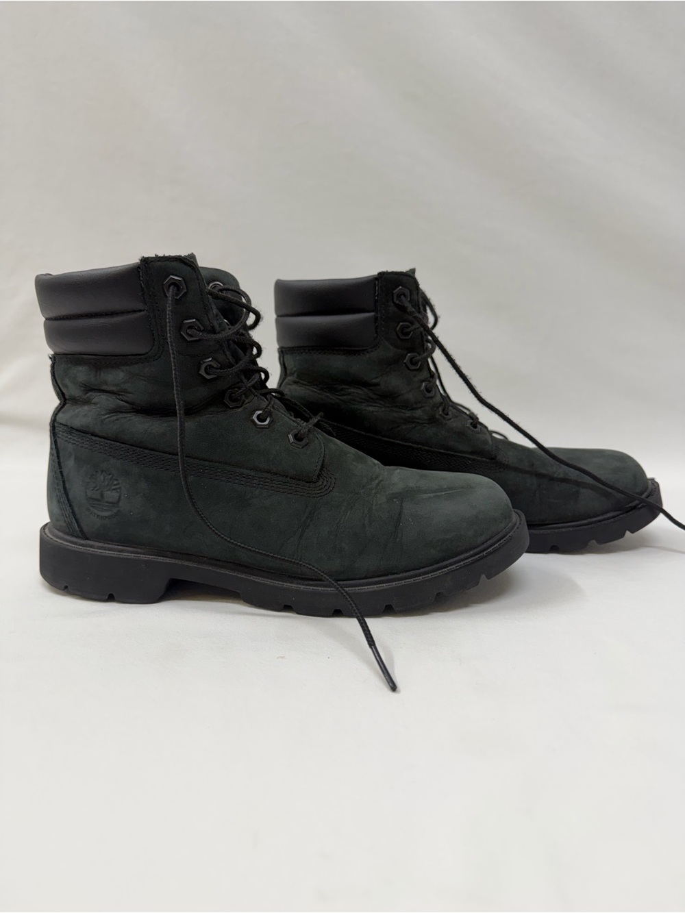 Timberland Black Leather Lace-Up Boots – Women’s 7.5